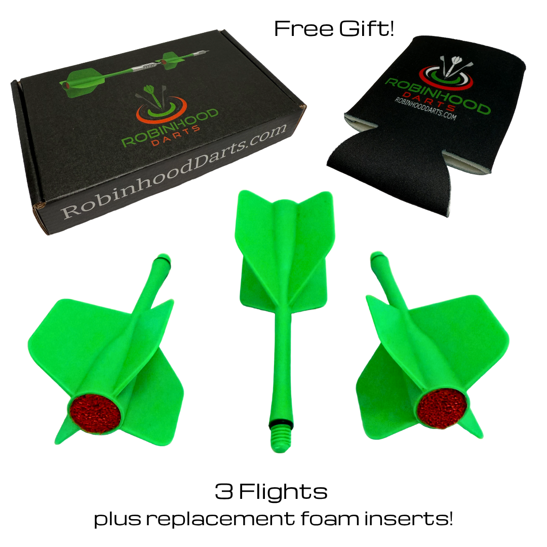 Robinhood Darts - 3 Flights with extra foam inserts - 1/2 inch (Easy)