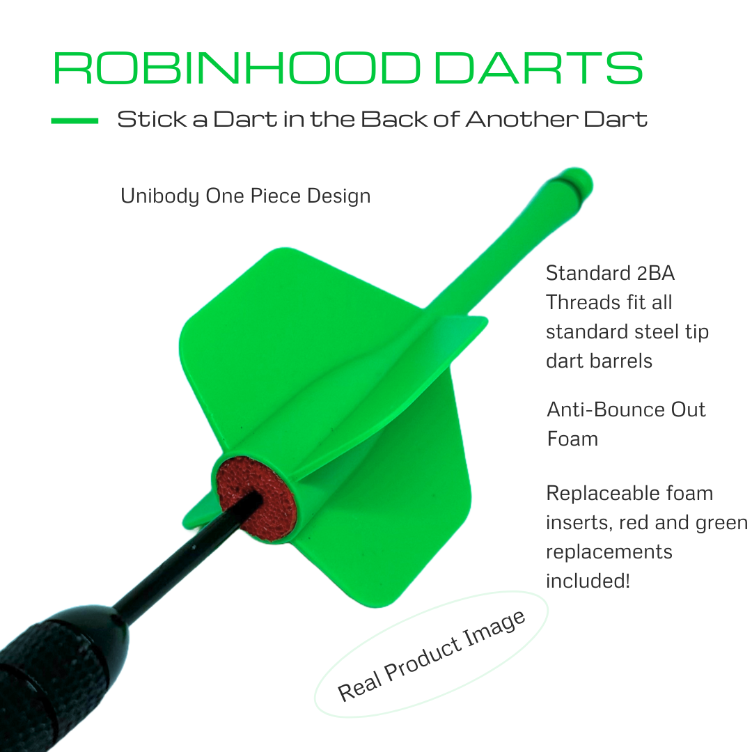 Robinhood Darts - 3 Flights with extra foam inserts - 1/2 inch (Easy)